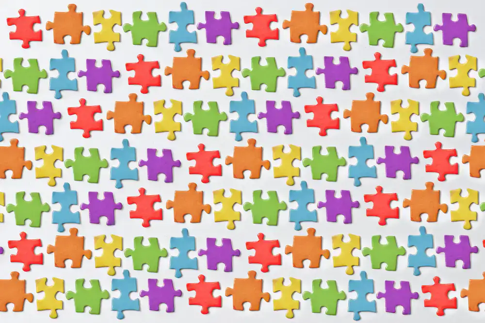 Colorful puzzle platformer game art